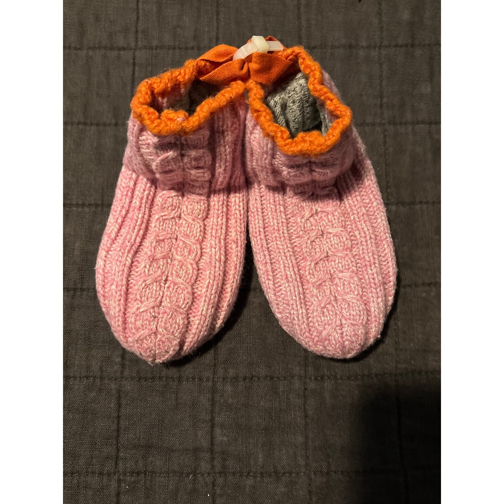 Bombas Toddler Gripper Slippers Size 5-7 Cable Knit